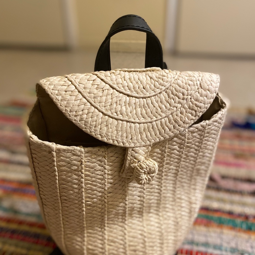 Woven summer backpack